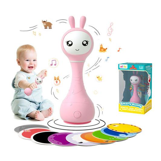 Sonajero interactivo Smarty Bunny Rosa Español con canciones de»Pica Pica» Alilo