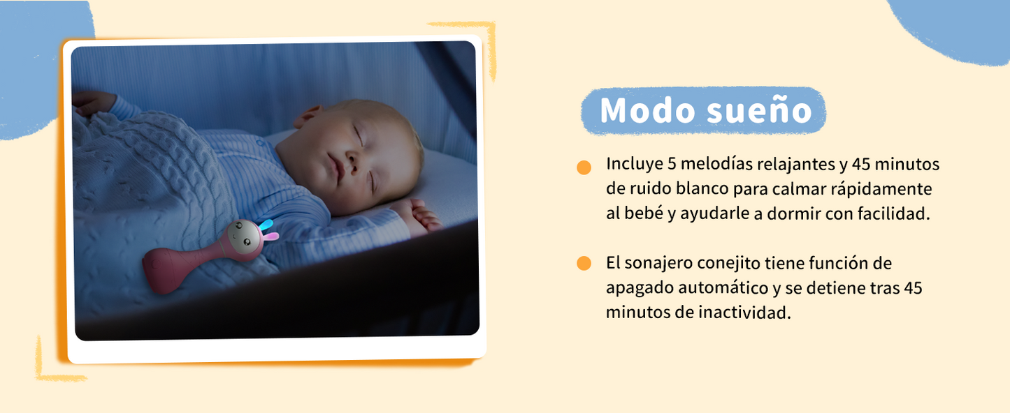 Sonajero interactivo Smarty Bunny Rosa Español con canciones de»Pica Pica» Alilo